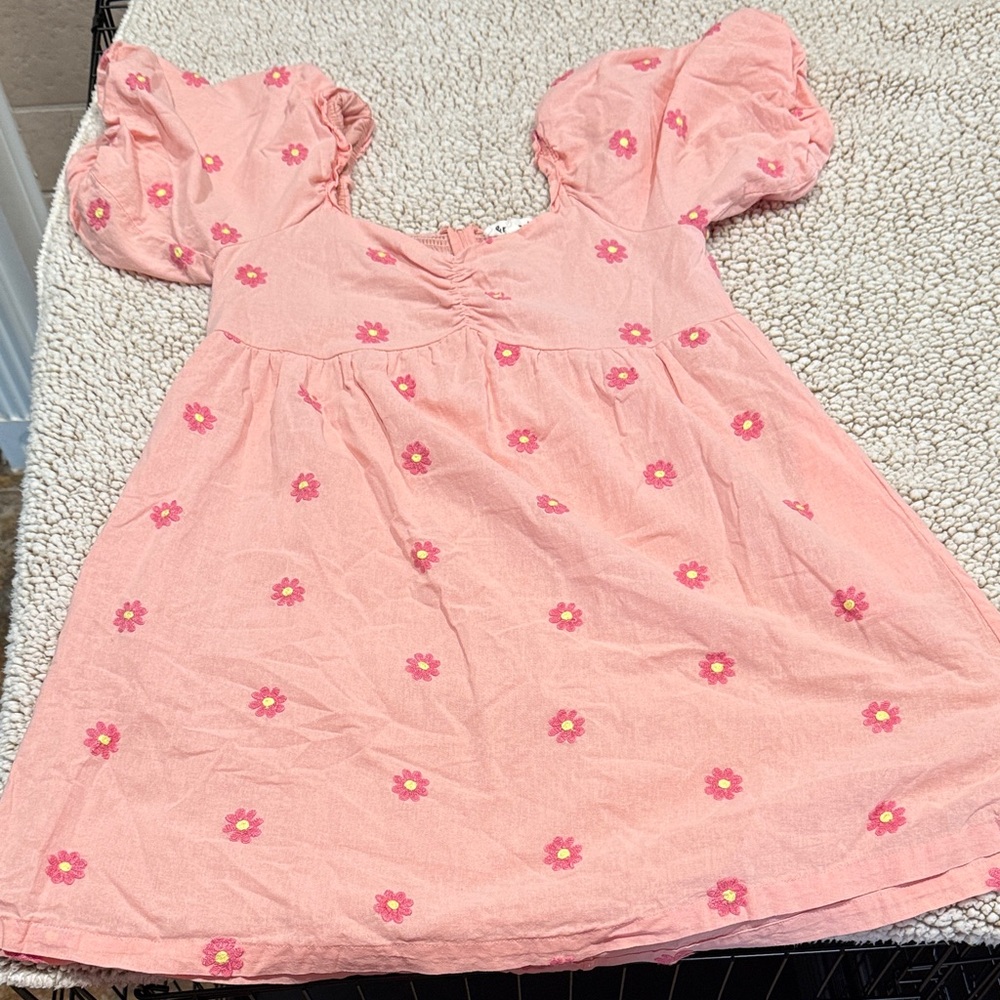 Trinkets cute floral dress puff sleeve